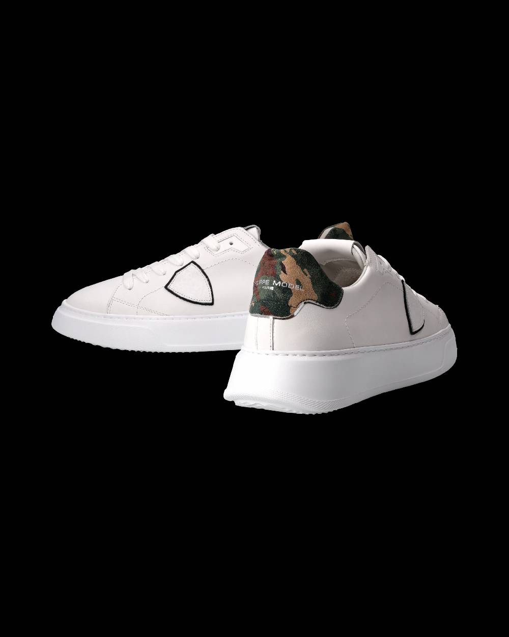 Philippe Model Sneaker Temple Uomo, Bianco e Nero Novità