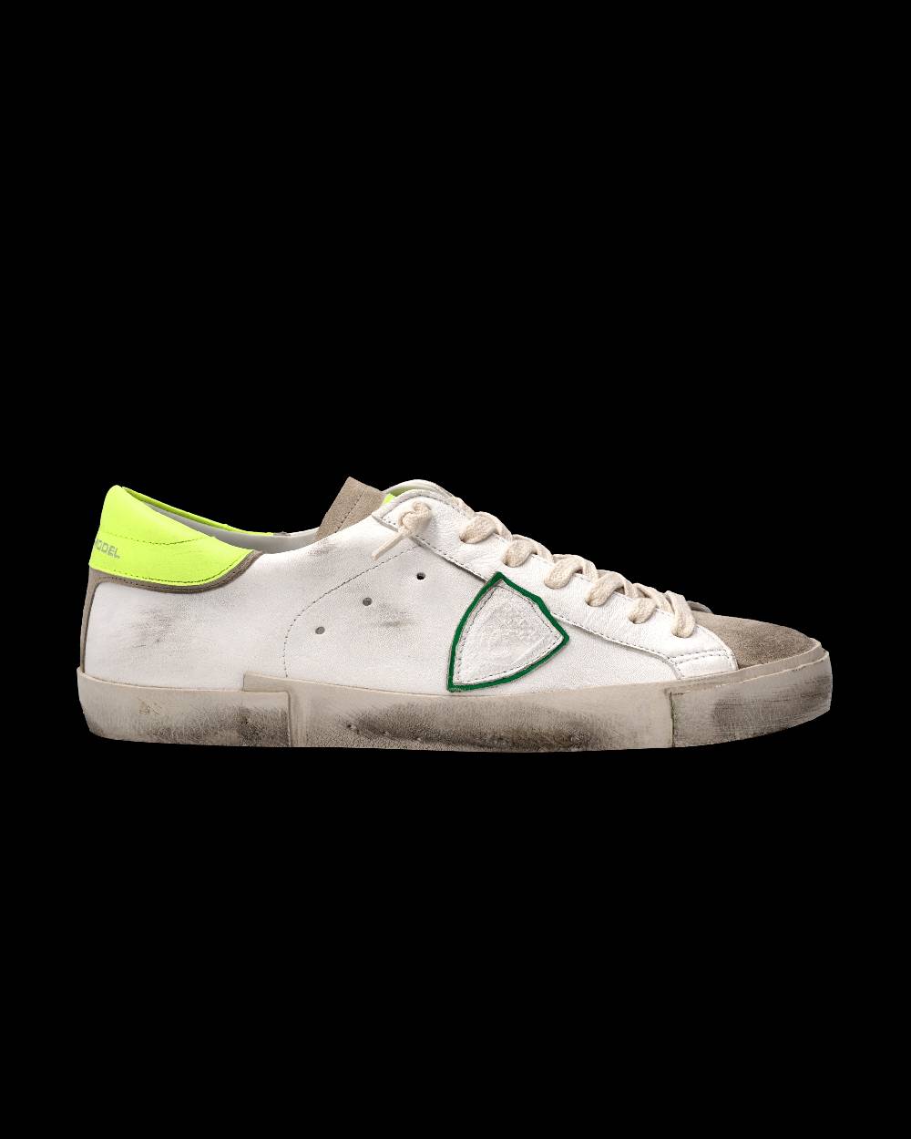 Philippe Model Sneaker Prsx Uomo, Bianco e Giallo Fluo Economico