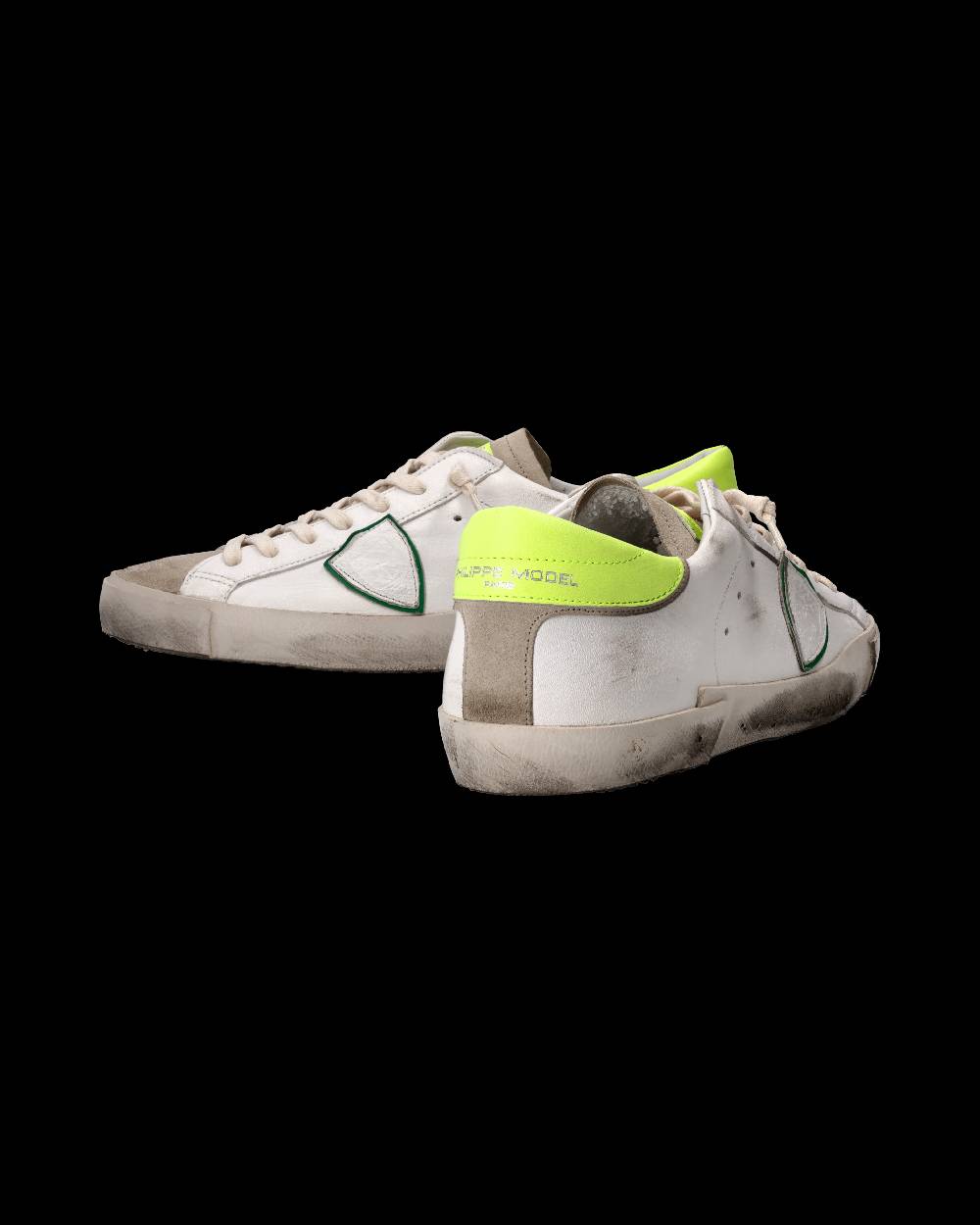 Philippe Model Sneaker Prsx Uomo, Bianco e Giallo Fluo Economico