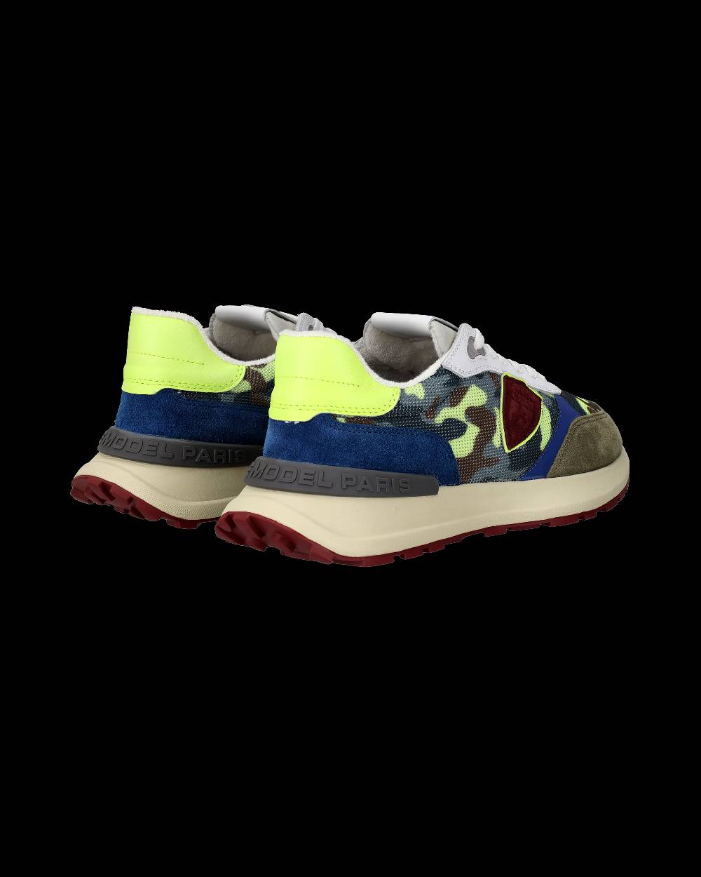 Philippe Model Sneaker running basse Antibes uomo - camouflage, verde e giallo Nuovo