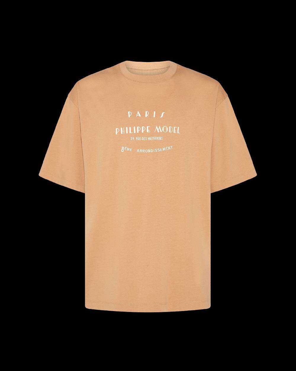 Philippe Model T-Shirt Maurice da Uomo Marrone in Jersey Negozi Online