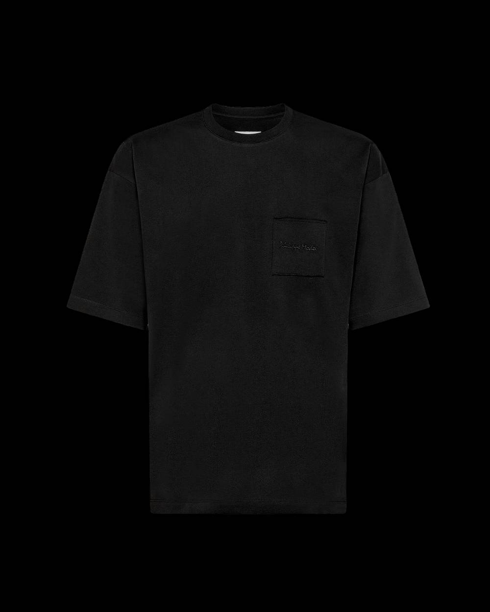 Philippe Model T-Shirt Maurice da Uomo Nera in Jersey Acquista Ora