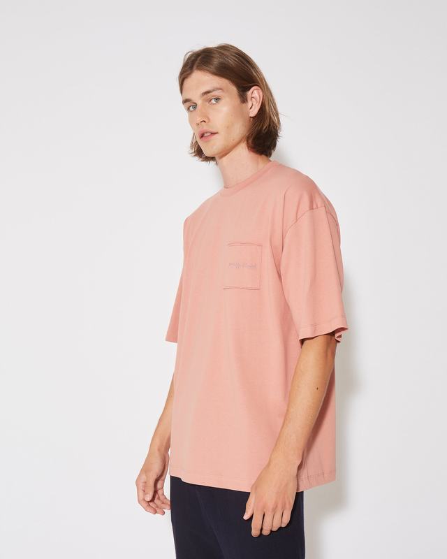 Philippe Model T-Shirt Maurice da Uomo Rosa in Jersey Promozione Limitata