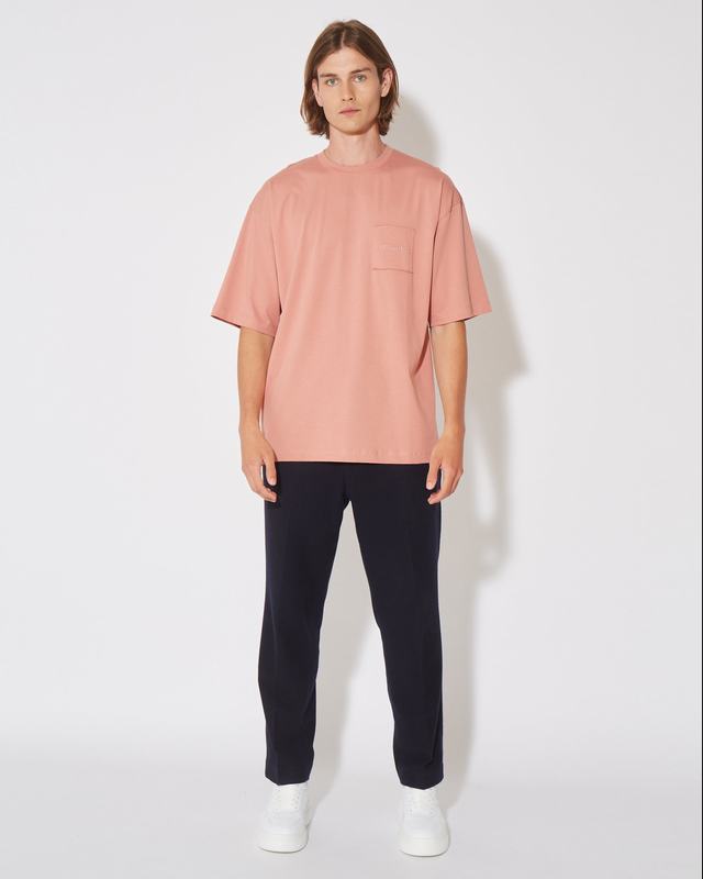 Philippe Model T-Shirt Maurice da Uomo Rosa in Jersey Promozione Limitata