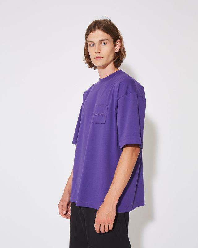Philippe Model T-Shirt Maurice da Uomo Viola in Jersey Shopping Online