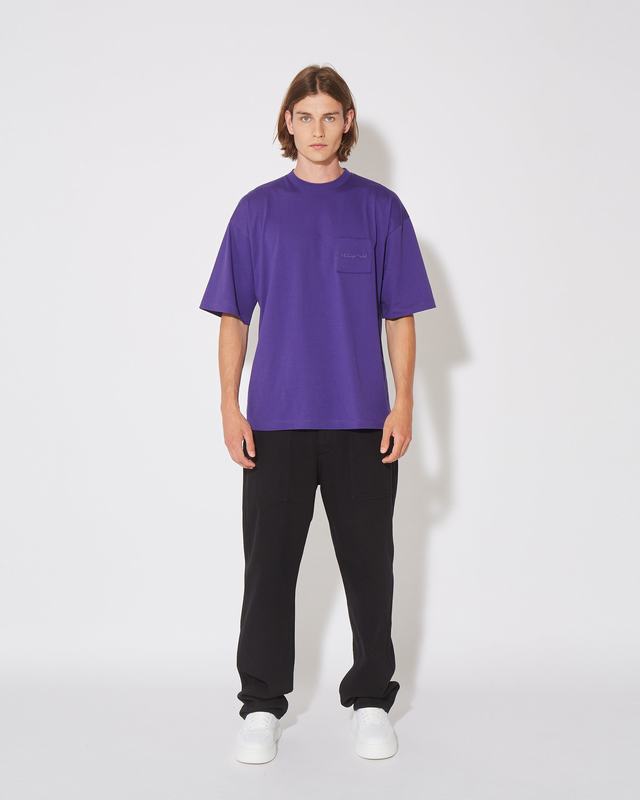 Philippe Model T-Shirt Maurice da Uomo Viola in Jersey Shopping Online