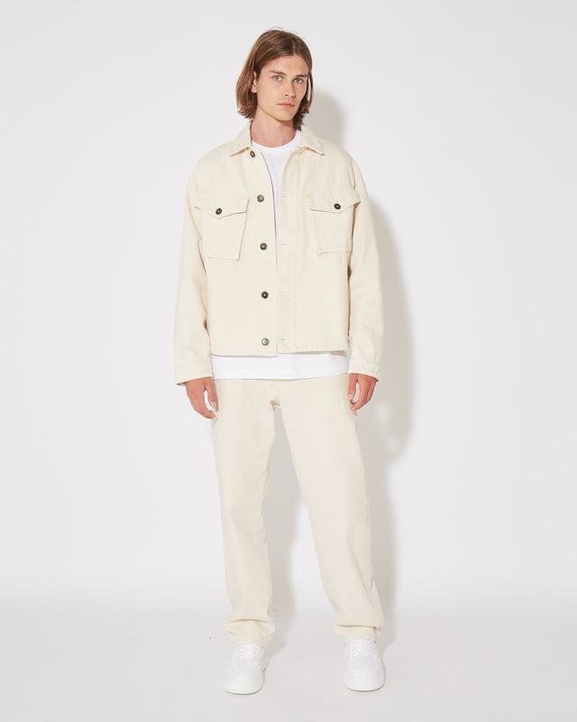 Philippe Model Giacca GERARD da Uomo Beige ecru in Bull Denim Presa