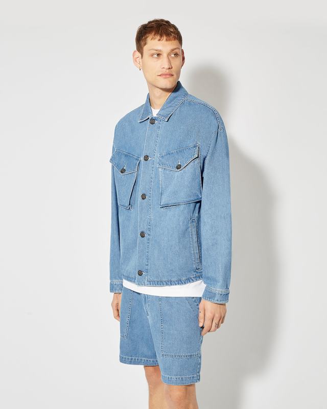 Philippe Model Overshirt In Denim Gerard da Uomo Azzurra in Denim Offerta