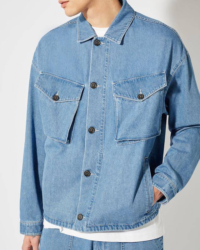 Philippe Model Overshirt In Denim Gerard da Uomo Azzurra in Denim Offerta
