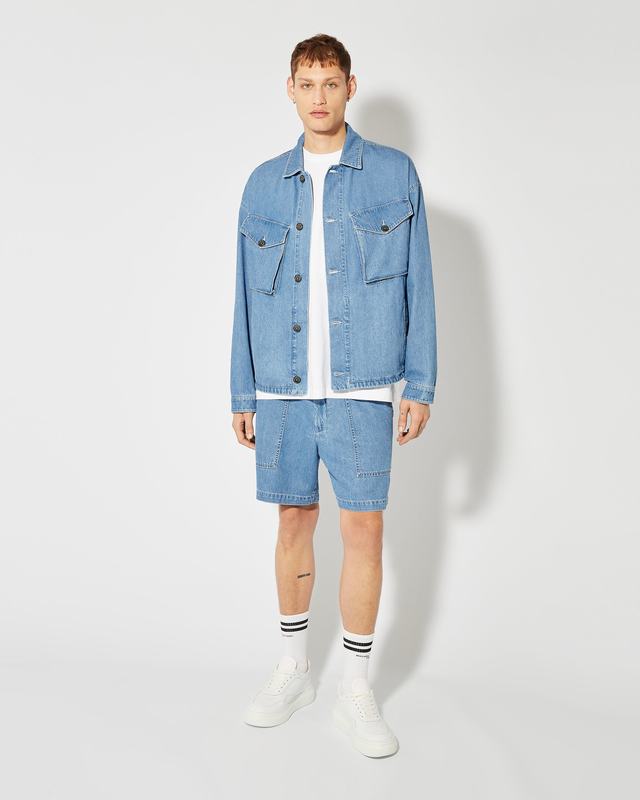 Philippe Model Overshirt In Denim Gerard da Uomo Azzurra in Denim Offerta