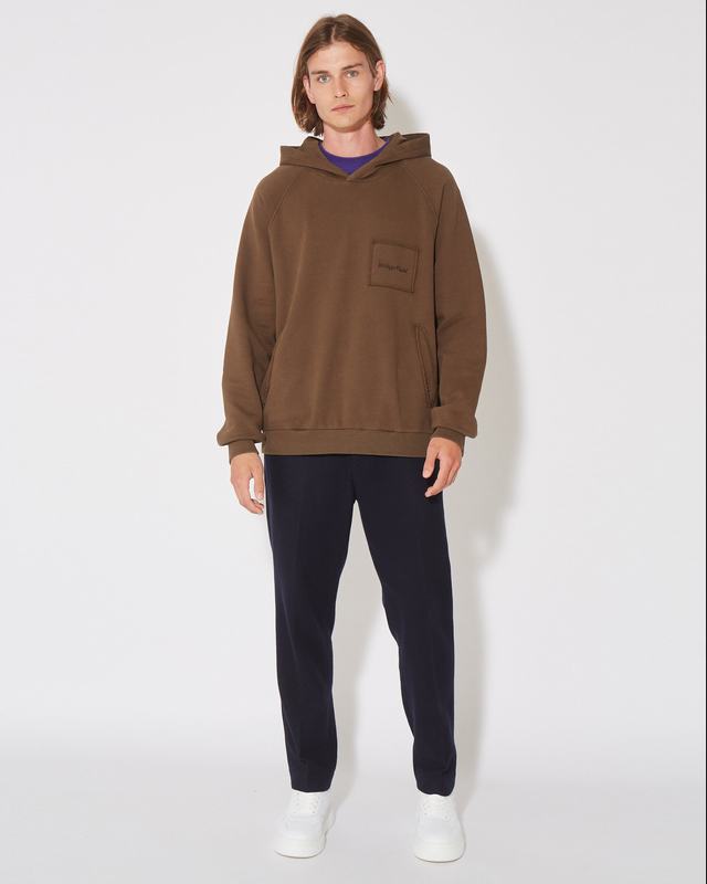 Philippe Model Felpa con cappuccio JEAN da Uomo Marrone in Jersey Online