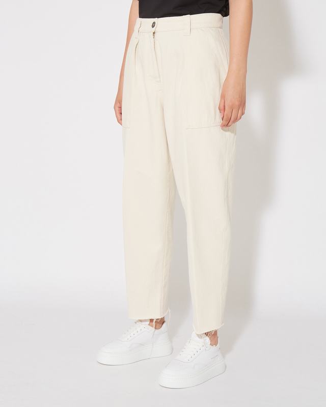 Philippe Model Pantaloni Coline da Donna Ecru in Bull Denim Vendite Flash