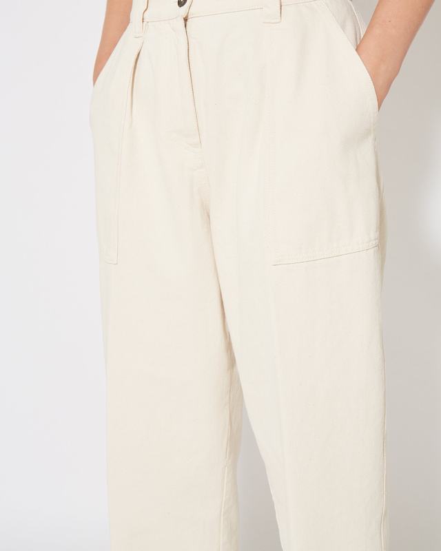 Philippe Model Pantaloni Coline da Donna Ecru in Bull Denim Vendite Flash