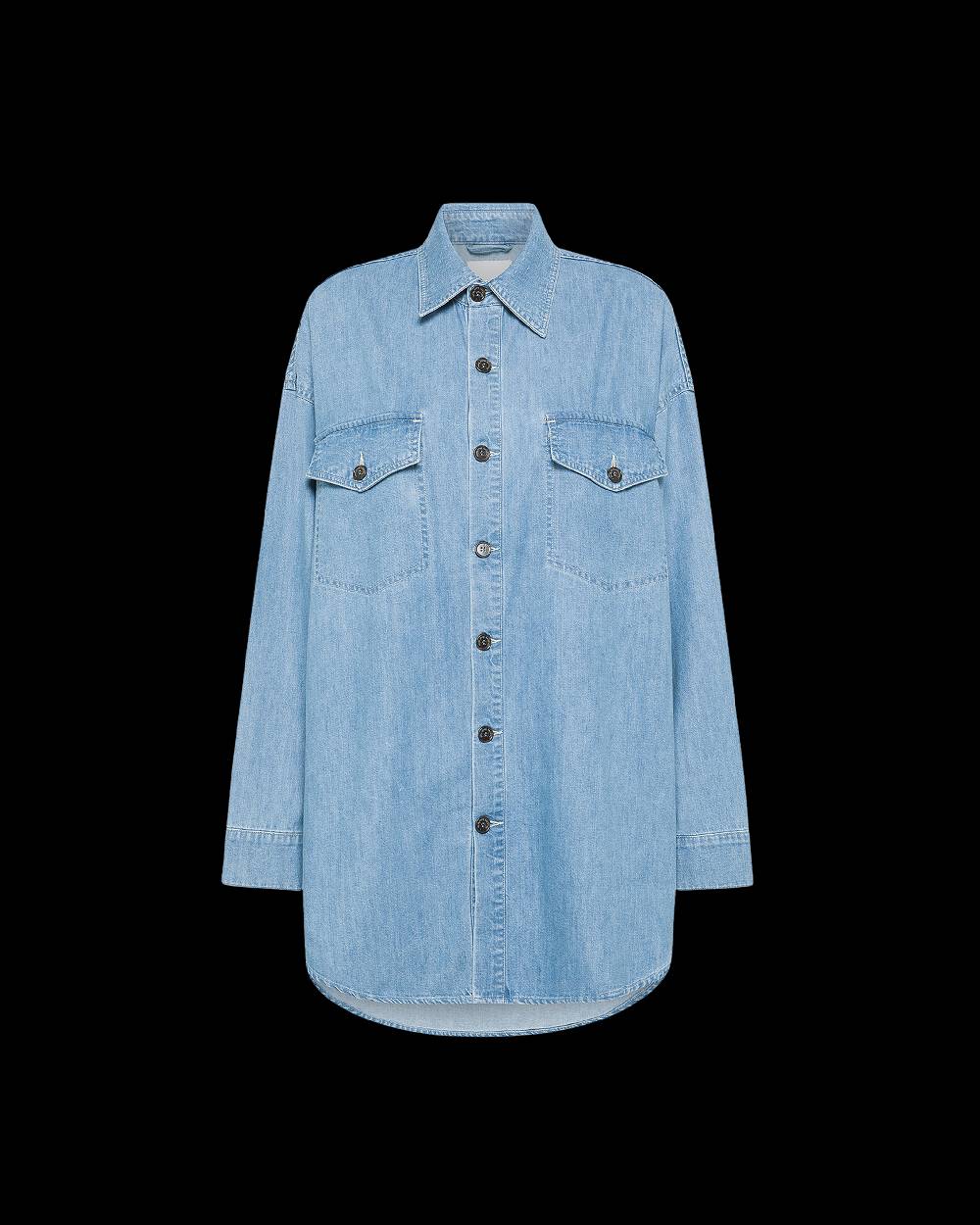 Philippe Model Camicia in Jeans Diane da Donna Azzurra in Denim In Saldo
