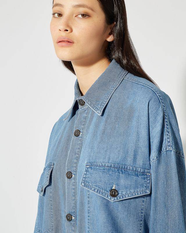 Philippe Model Camicia in Jeans Diane da Donna Azzurra in Denim In Saldo