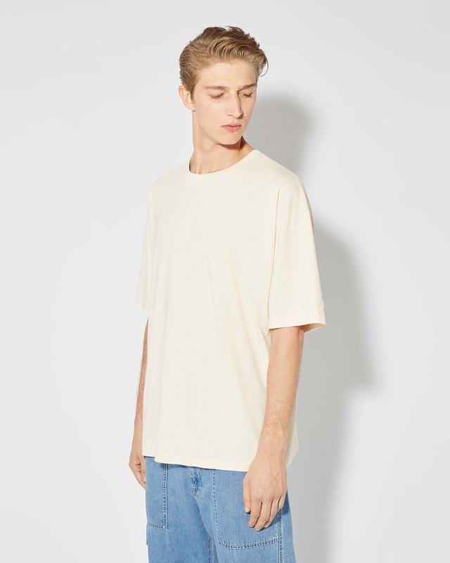 Philippe Model T-Shirt Maurice da Uomo Beige ecru in Jersey 2025