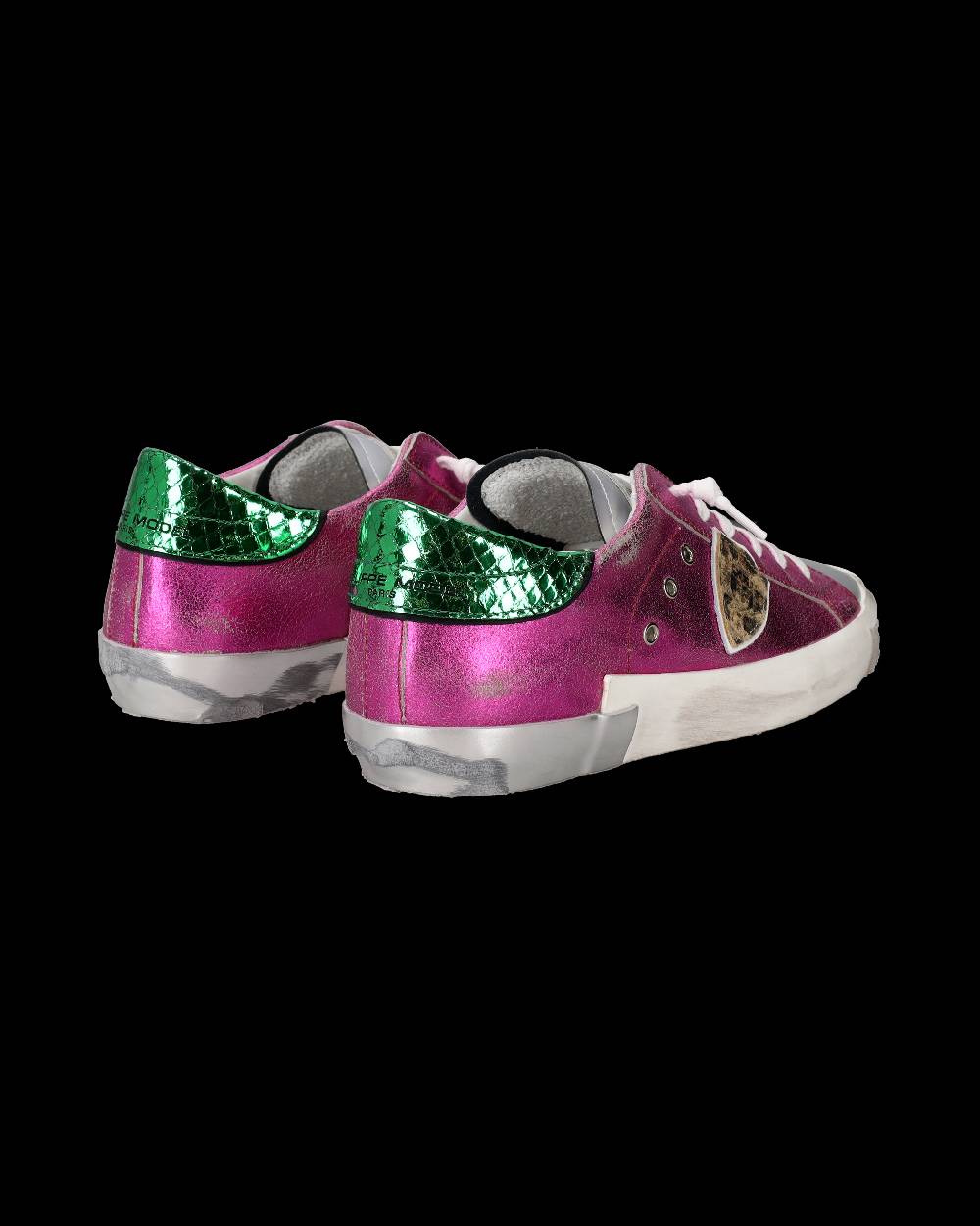 Philippe Model Sneakers Prsx da Donna Fucsia in Pelle Metal Acquista Ora