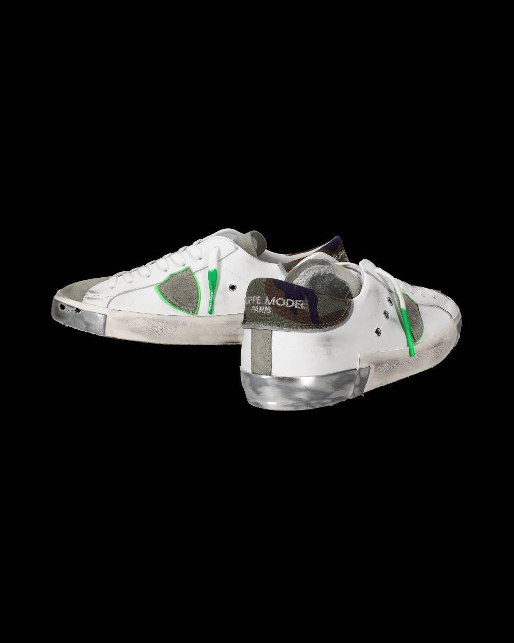 Philippe Model Sneaker basse Prsx uomo - bianco e verde Consegna Veloce