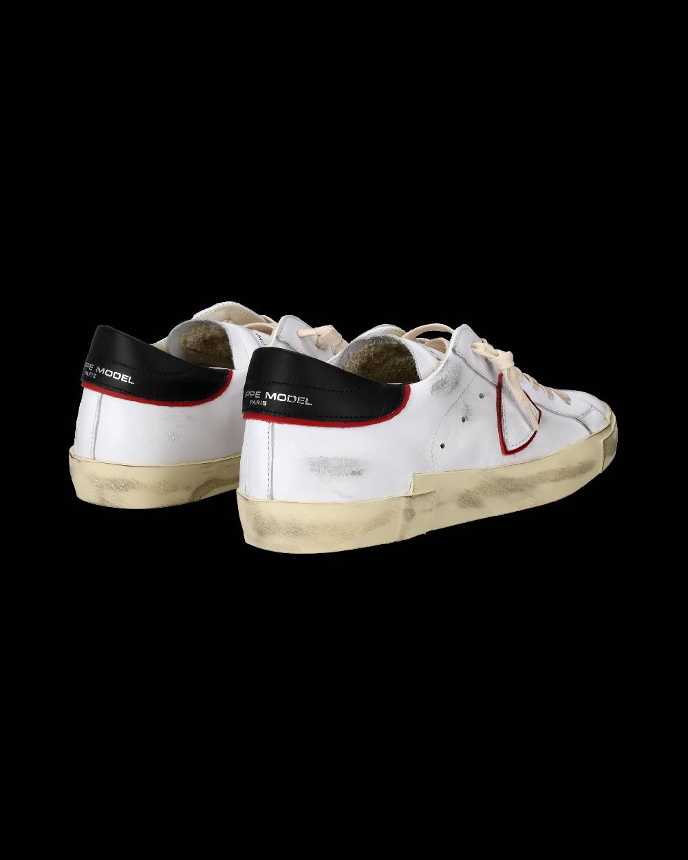 Philippe Model Sneakers Prsx da Uomo Bianche e Rosse in Pelle Promozione Limitata
