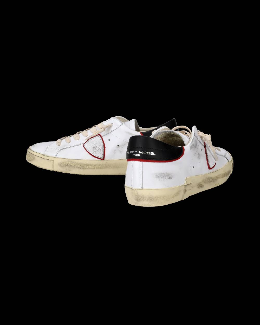 Philippe Model Sneakers Prsx da Uomo Bianche e Rosse in Pelle Promozione Limitata