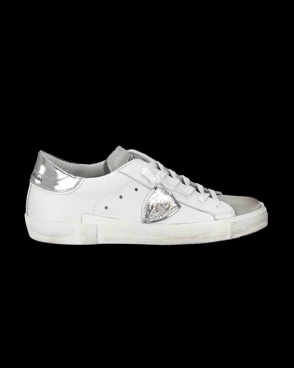 Philippe Model Sneaker bassa Prsx donna - bianco e argento Affare Del Giorno