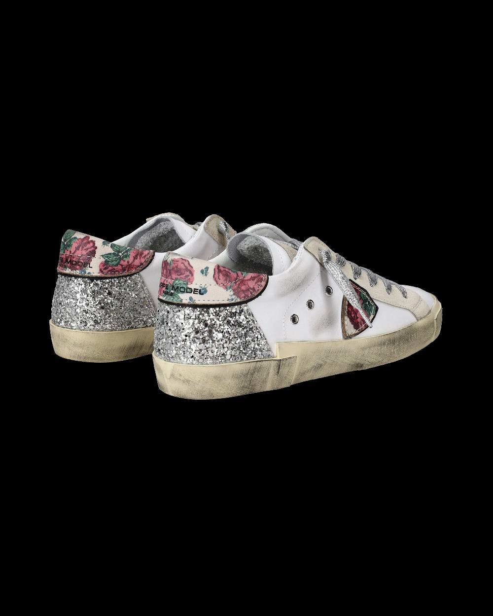 Philippe Model Sneakers Prsx da Donna Bianche e Argento in Pelle Sconto