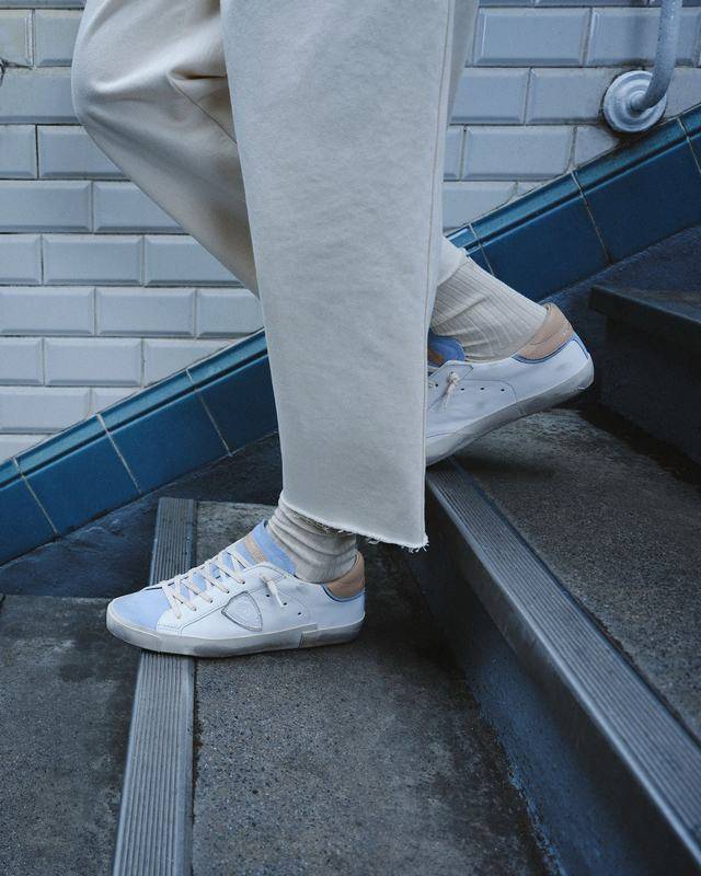 Philippe Model Sneaker basse Paris donna - bianco e azzurro Online