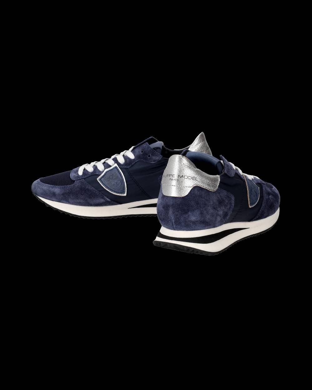 Philippe Model Snaker bassa Trpx donna - blu e argento Vendita Economica