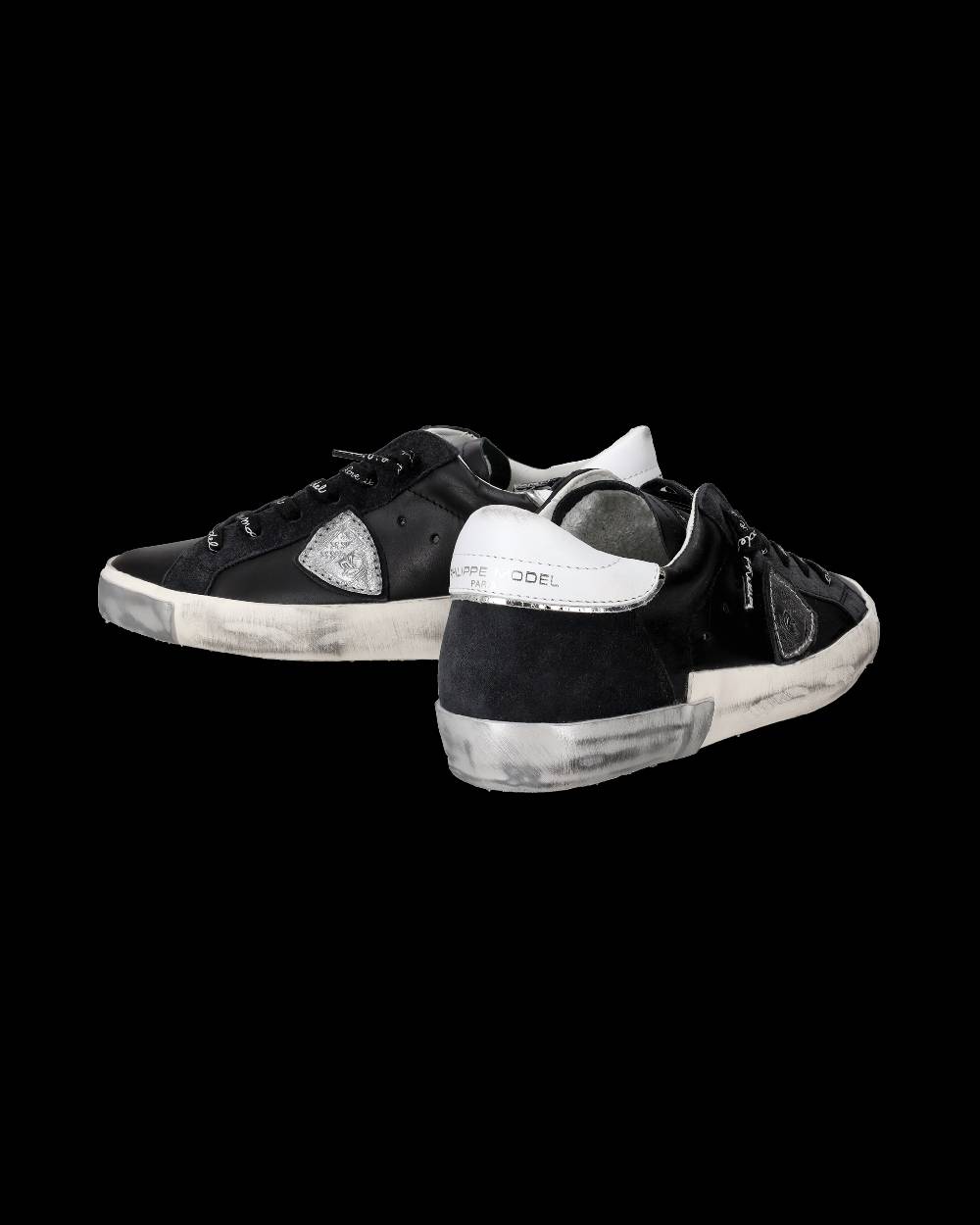 Philippe Model Sneaker bassa Prsx donna - nero e argento Saldi Di Fabbrica