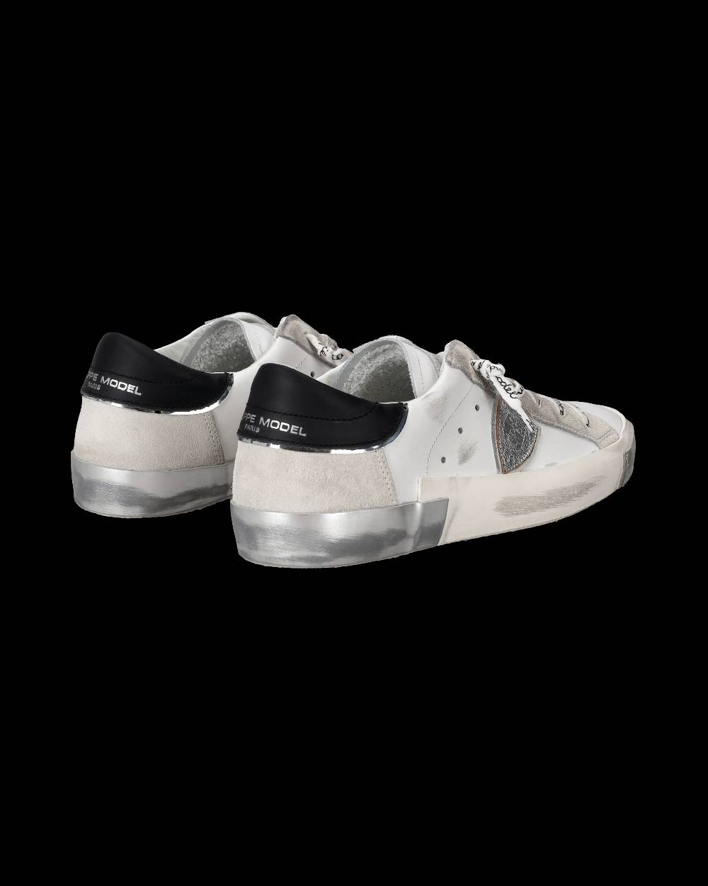 Philippe Model Sneaker bassa Prsx donna - bianco e argento Nuova