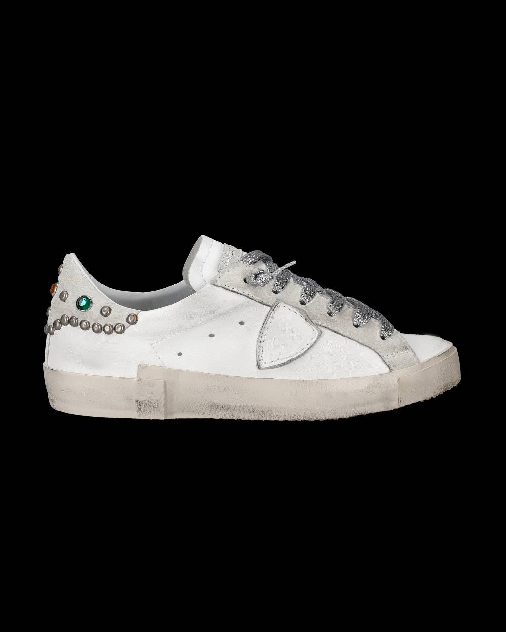 Philippe Model Sneakers Prsx da Donna Bianche e Grigie in Pelle Smaltimento dello stoccaggio