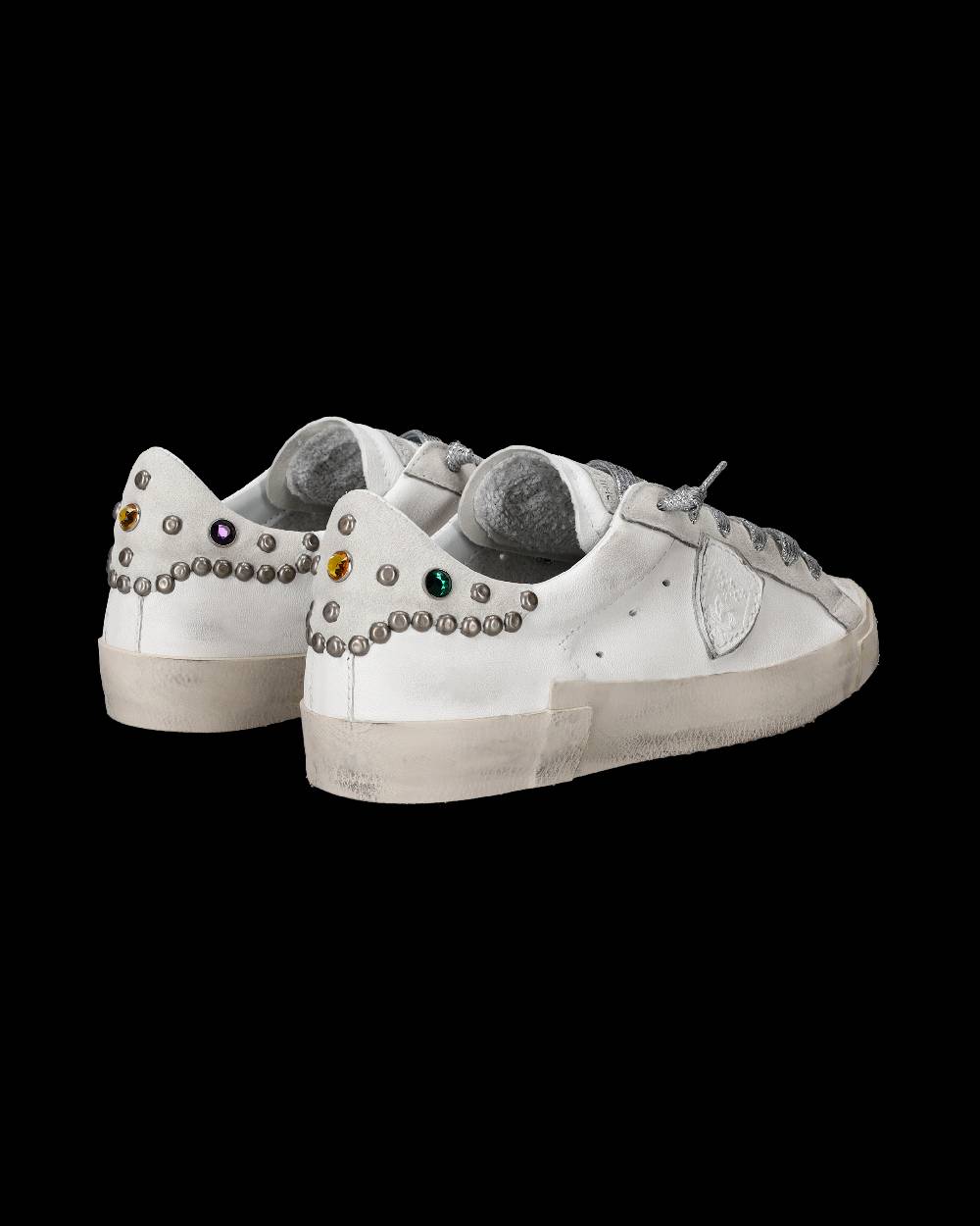 Philippe Model Sneakers Prsx da Donna Bianche e Grigie in Pelle Smaltimento dello stoccaggio