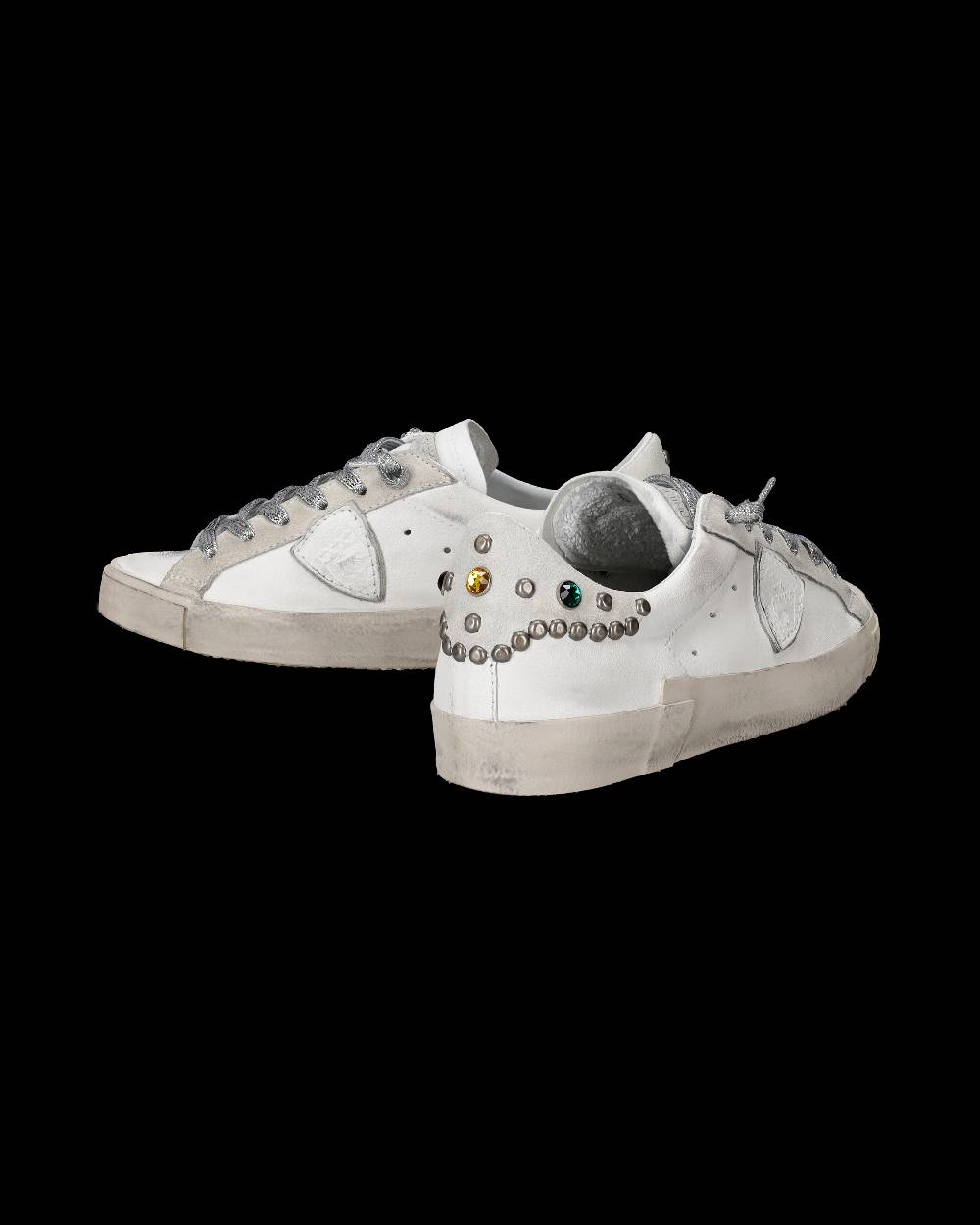 Philippe Model Sneakers Prsx da Donna Bianche e Grigie in Pelle Smaltimento dello stoccaggio