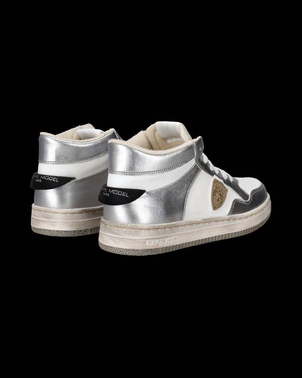 Philippe Model Sneaker mid rise Lyon donna - argento e bianco Offerta temporanea