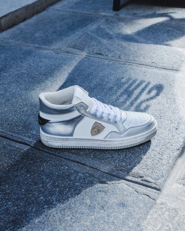 Philippe Model Sneaker mid rise Lyon donna - argento e bianco Offerta temporanea