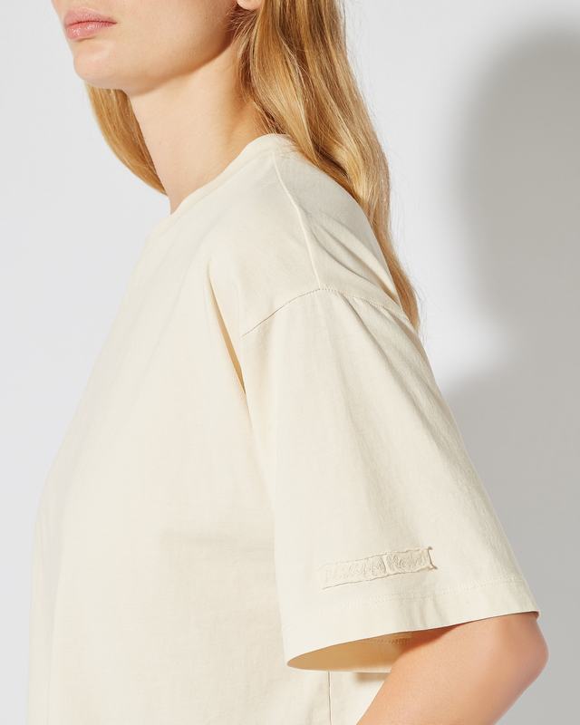 Philippe Model T-Shirt Cropped Marion da Donna Beige ecru in Jersey Sconti VIP
