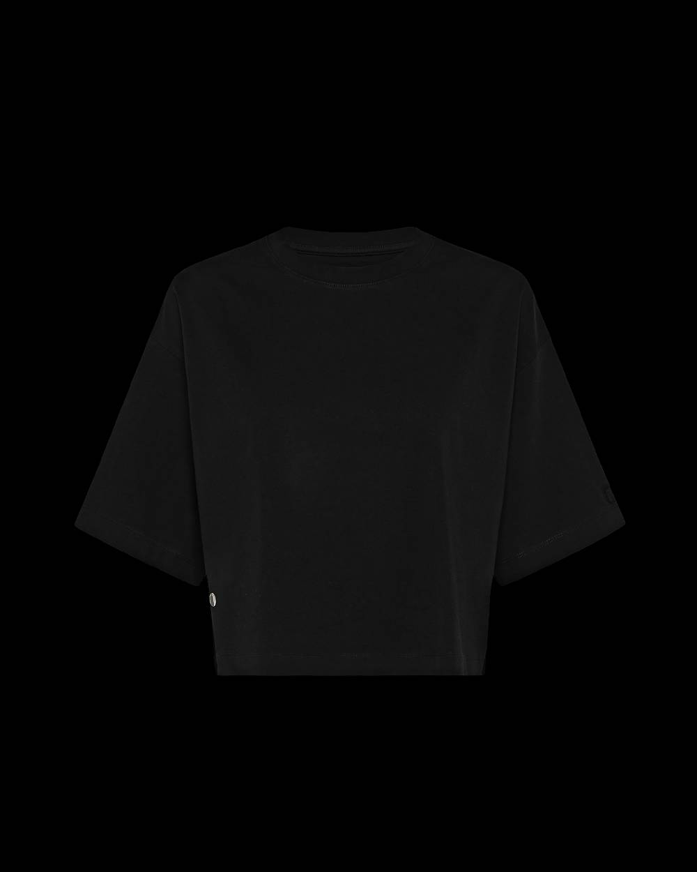 Philippe Model T-Shirt Cropped Marion da Donna Nera in Jersey Sconto