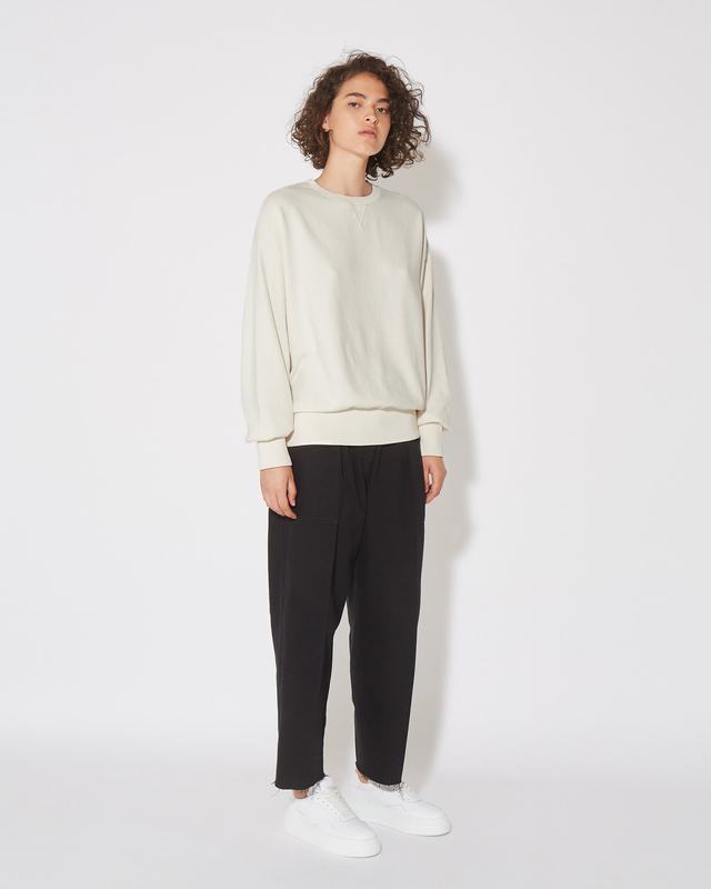 Philippe Model Felpa girocollo Brigitte da Donna Ecru in Pelle Offerta