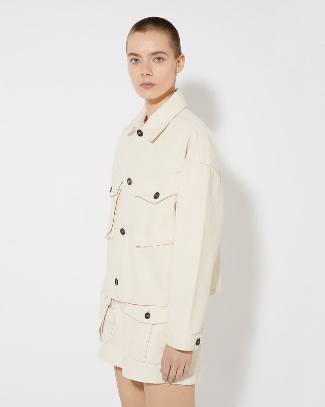 Philippe Model Giacca Giselle da Donna Beige ecru in Bull Denim 2025