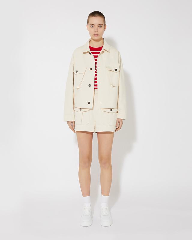 Philippe Model Giacca Giselle da Donna Beige ecru in Bull Denim 2025