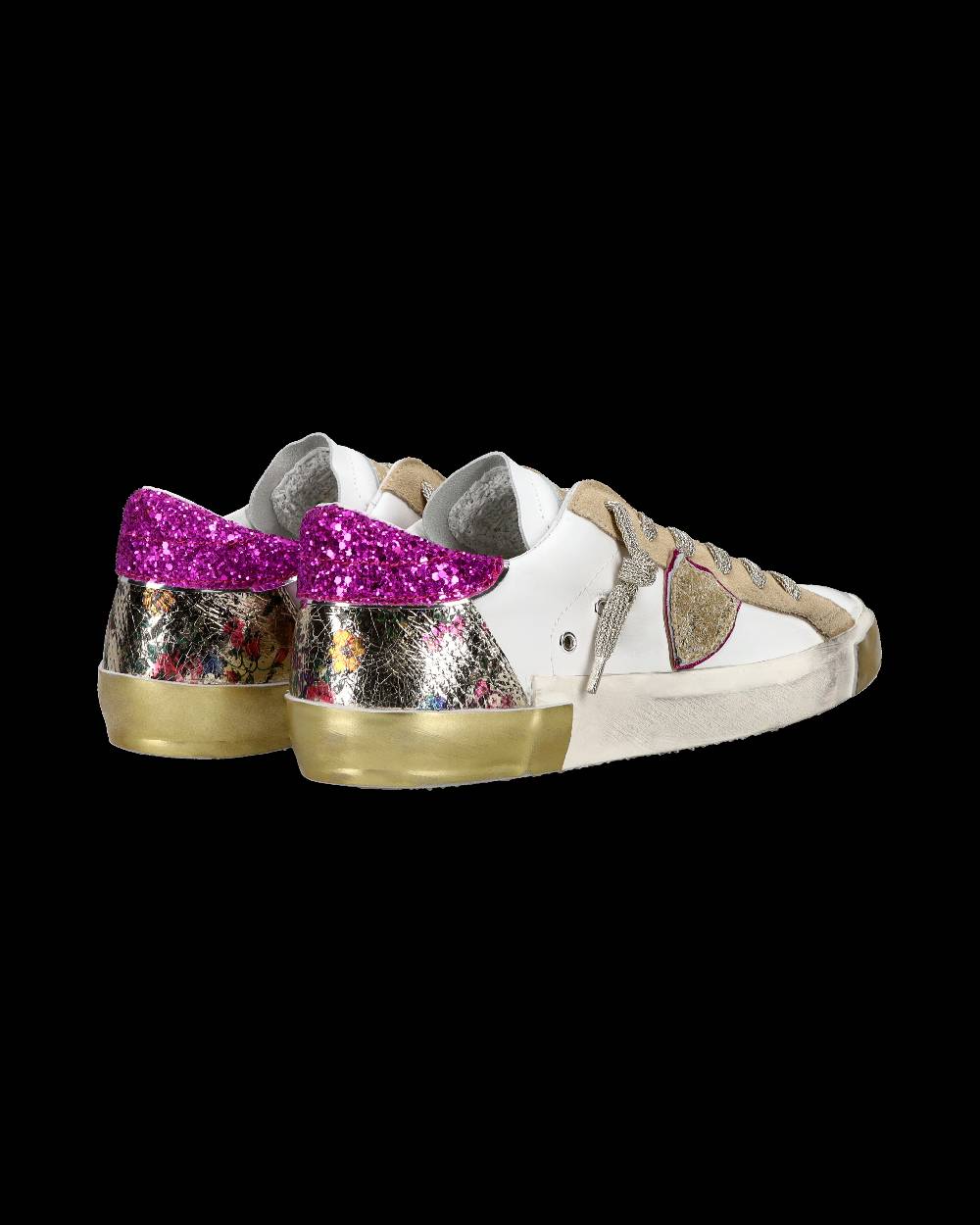 Philippe Model Sneaker casual Prsx da donna in pelle - Bianco e fucsia Promozione Limitata