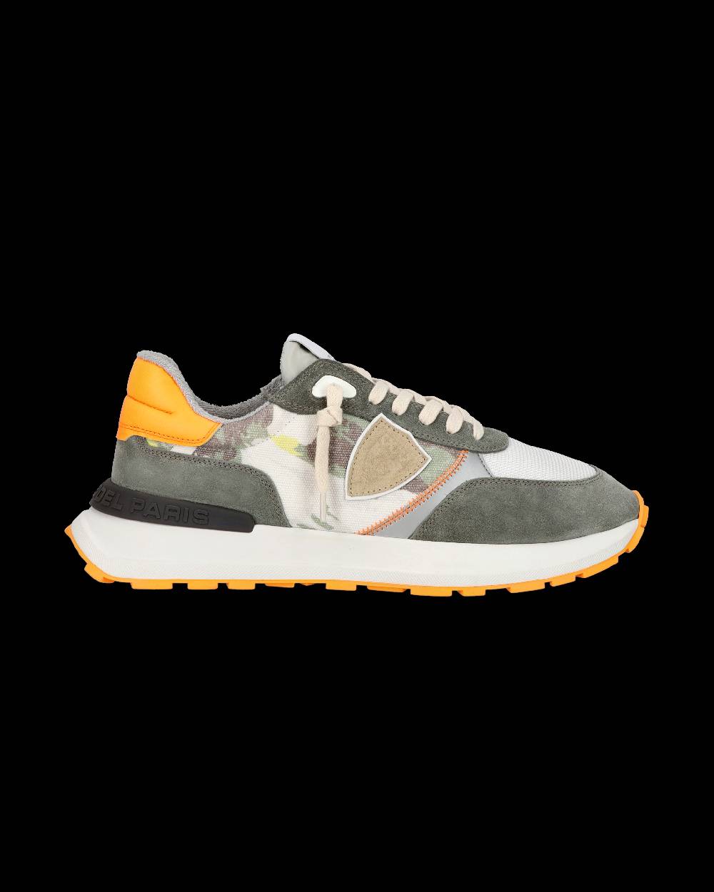 Philippe Model Sneaker sportive Antibes da uomo in tela stampata - Verde e arancione Novità