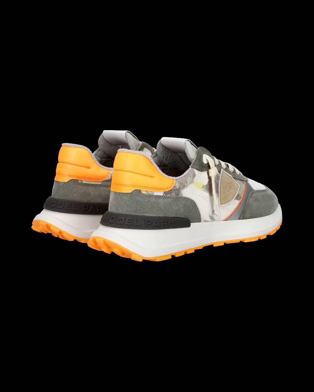 Philippe Model Sneaker sportive Antibes da uomo in tela stampata - Verde e arancione Novità