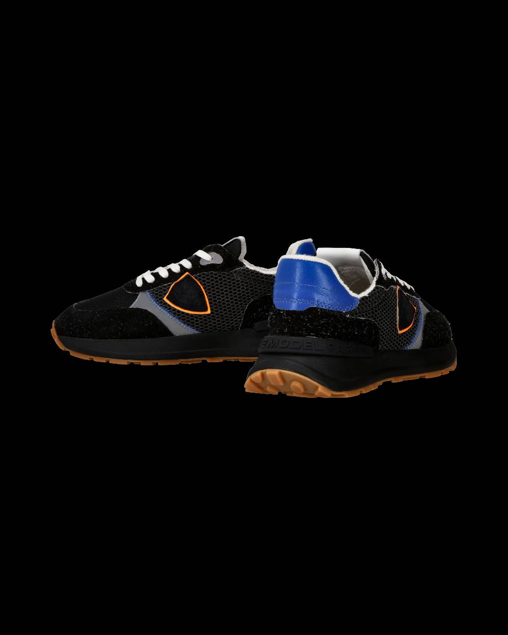Philippe Model Sneaker sportive Antibes da uomo in nylon e pelle - Nero e arancione Presa