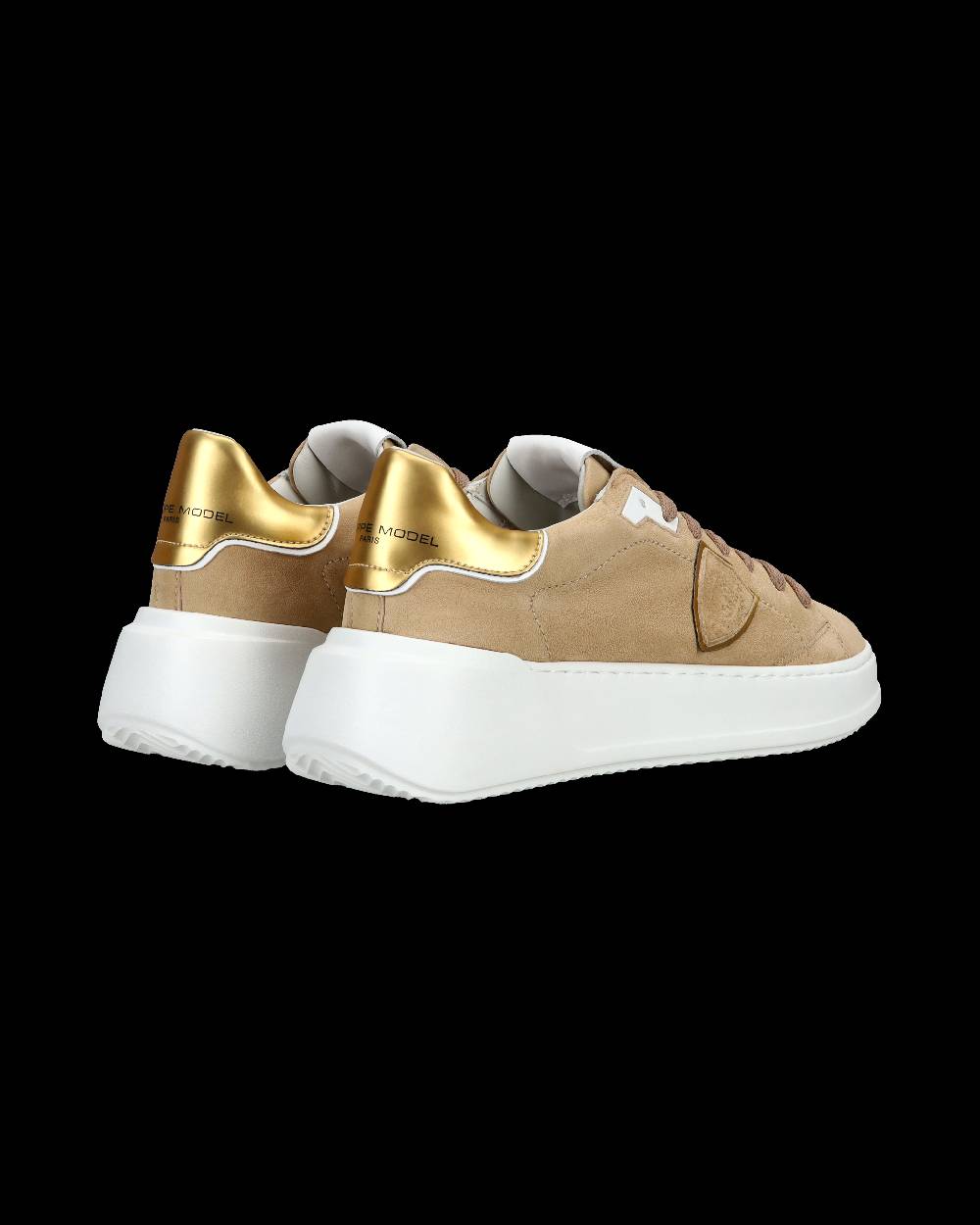 Philippe Model Sneaker casual Tres Temple da donna in pelle Nabuk - Beige Offerta