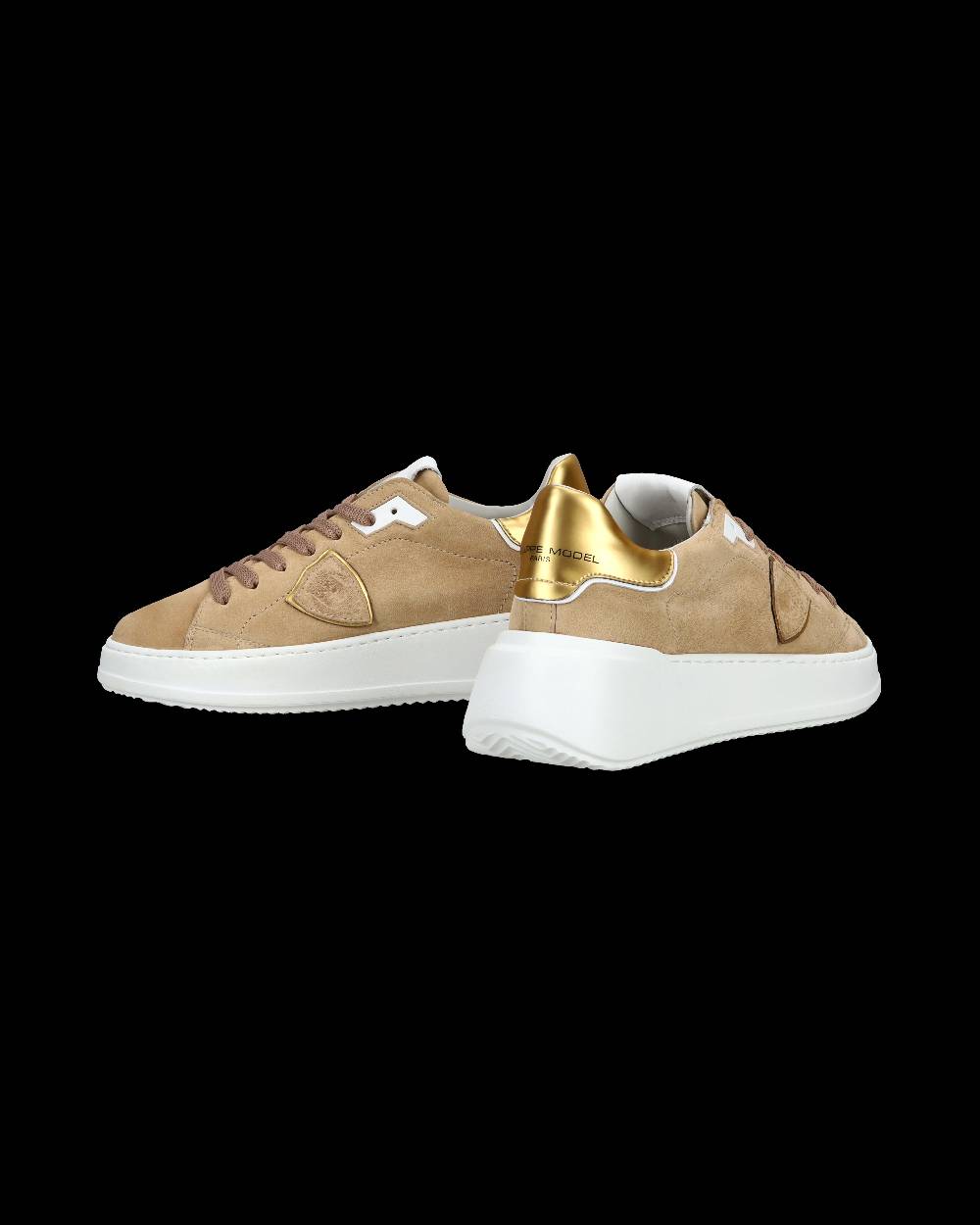 Philippe Model Sneaker casual Tres Temple da donna in pelle Nabuk - Beige Offerta