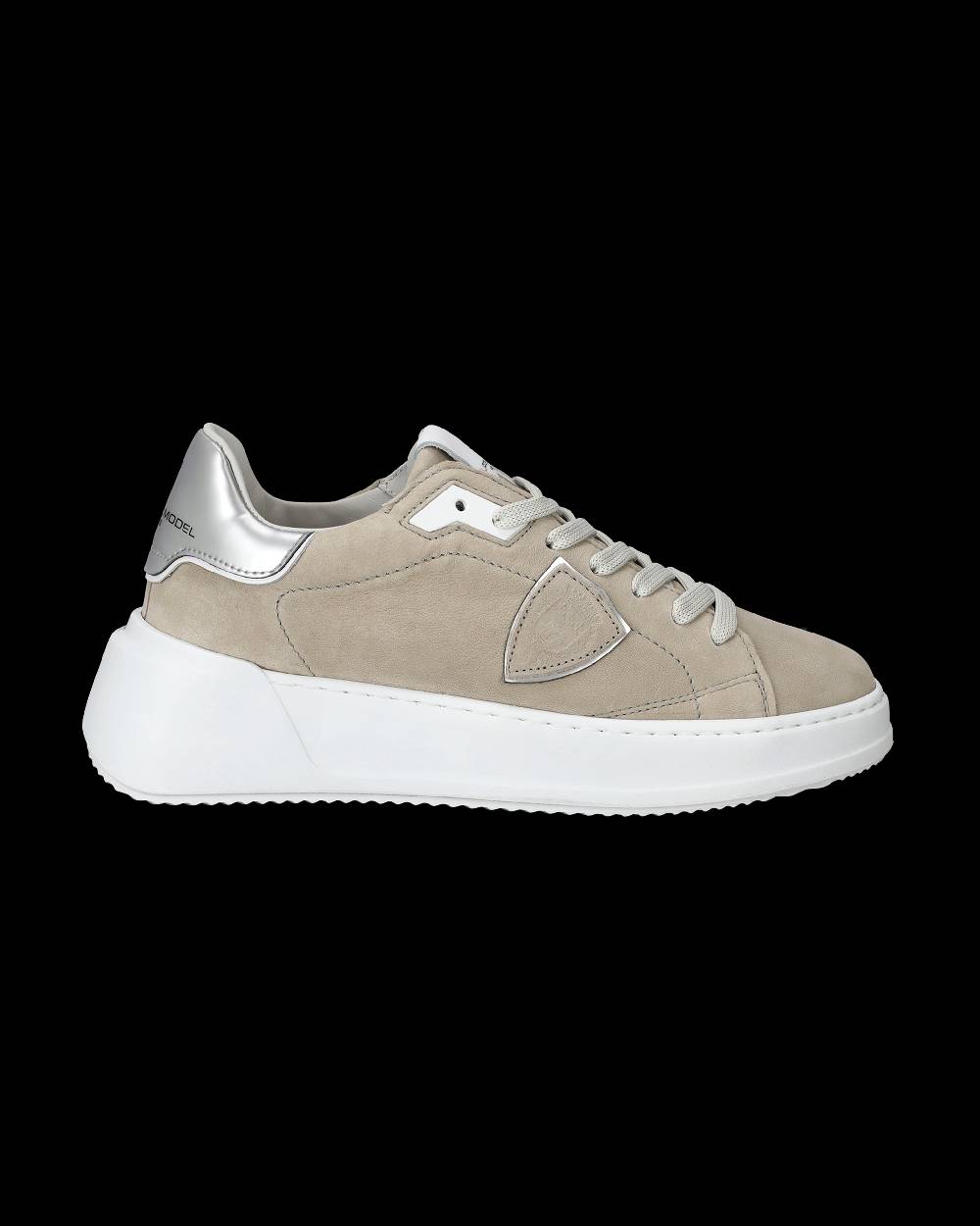 Philippe Model Sneaker basse Tres Temple donna - beige e argento Economico
