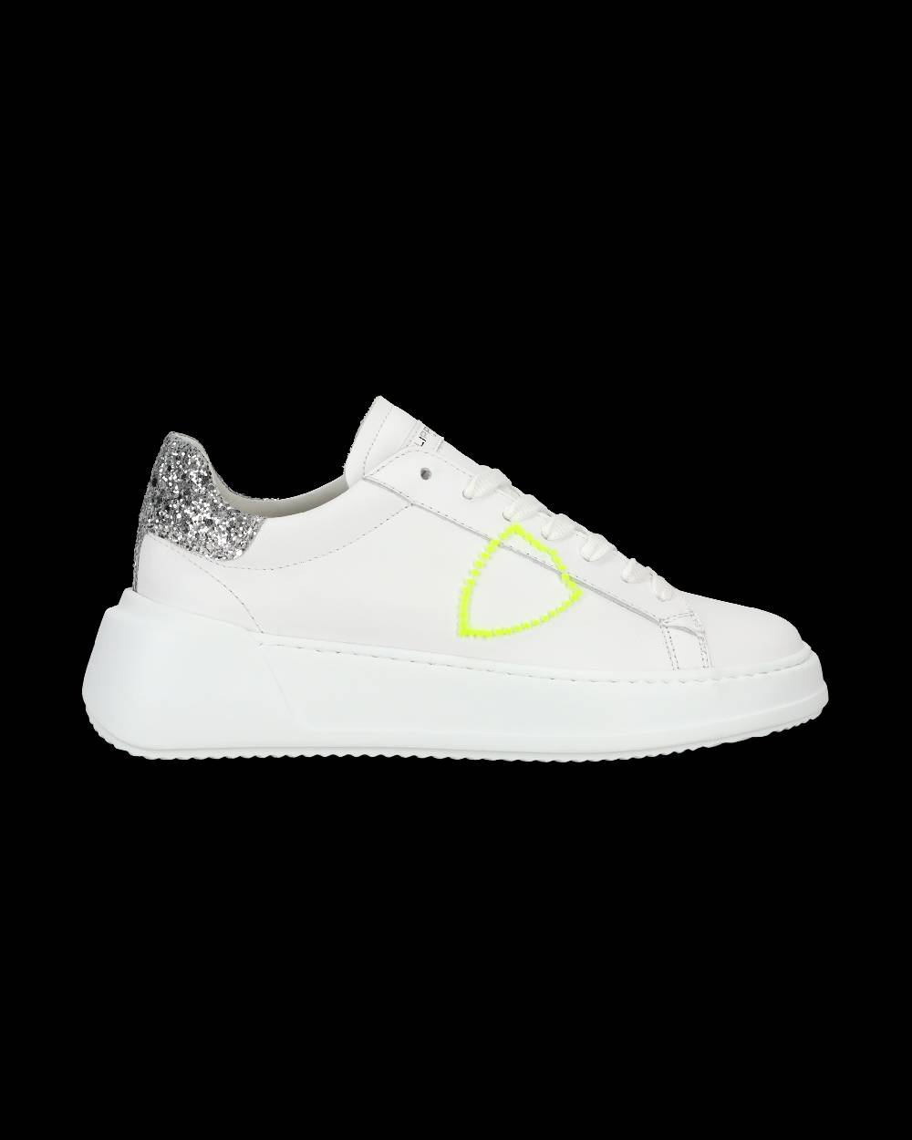 Philippe Model Sneaker casual Tres Temple da donna in pelle - Argento e bianco Saldi