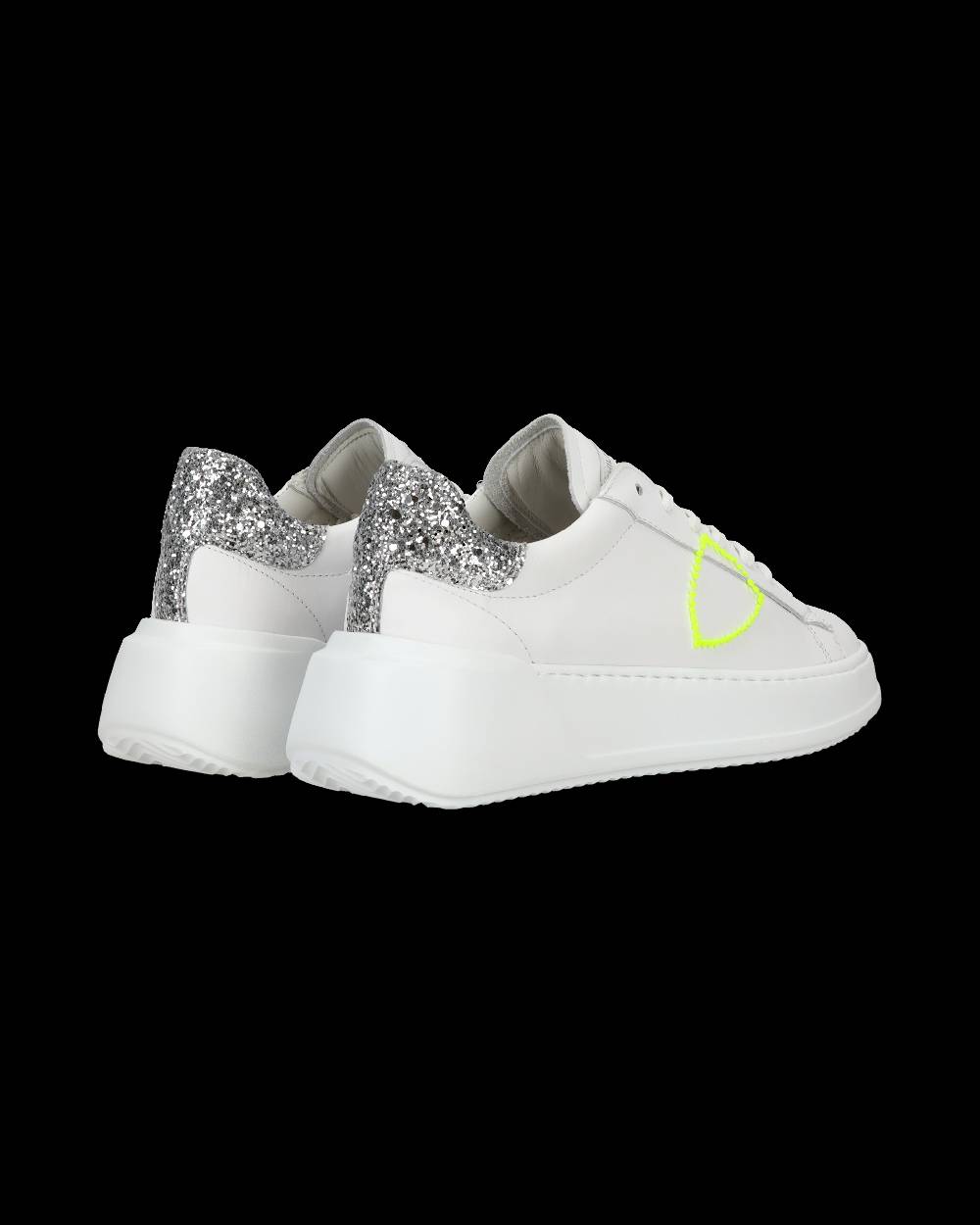 Philippe Model Sneaker casual Tres Temple da donna in pelle - Argento e bianco Saldi