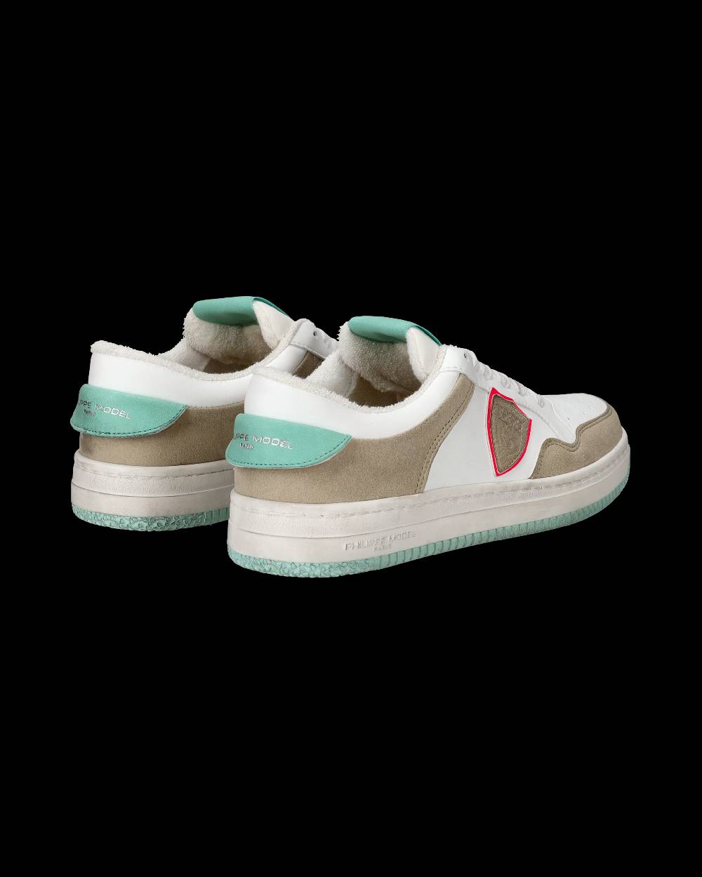 Philippe Model Sneakers Lyon da Donna Bianche e Verdi in Pelle Riciclata Hotsell